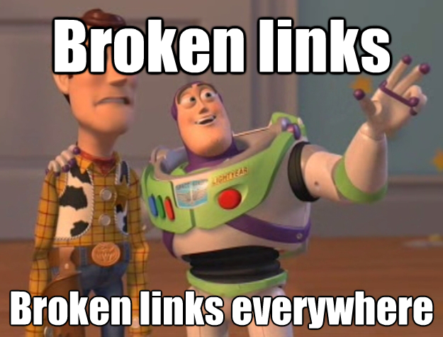 Broken links everywhere