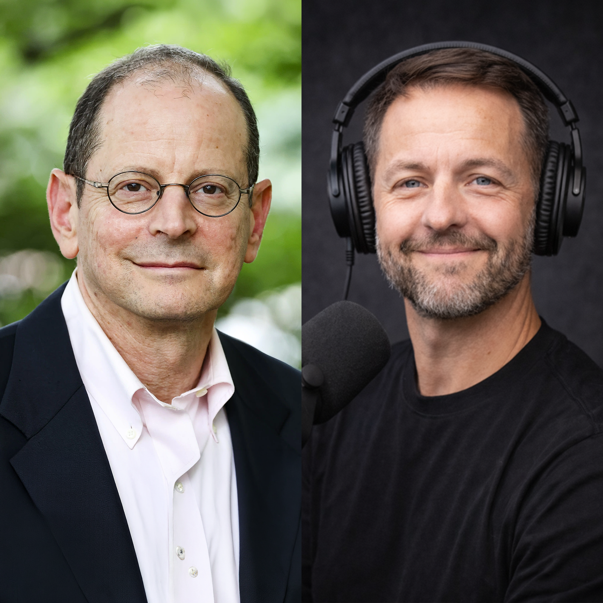 Jonathan Rauch and Eric Pratum during their conversation on The Unfolding Thought Podcast