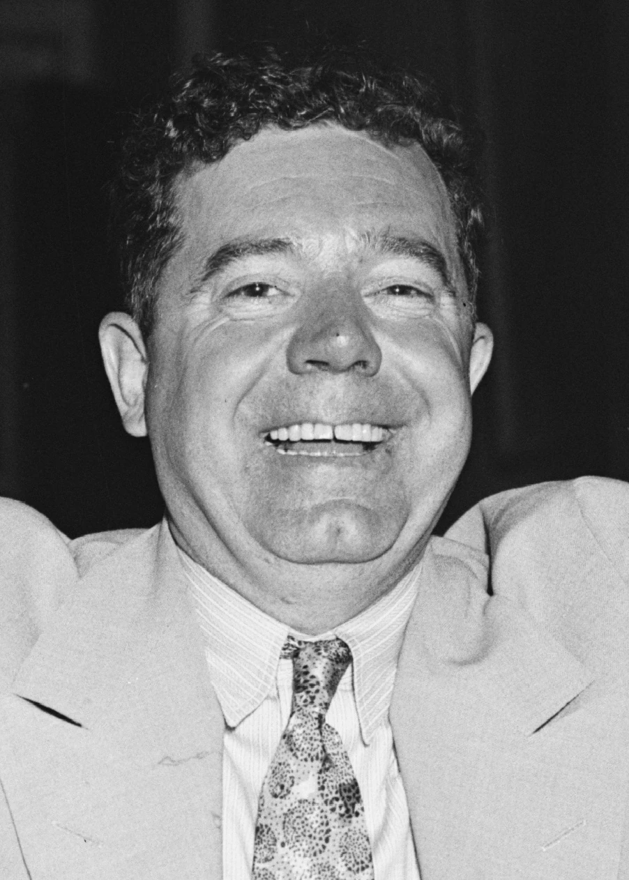 A smiling Huey Long after leaving the Senate floor in August 1935.