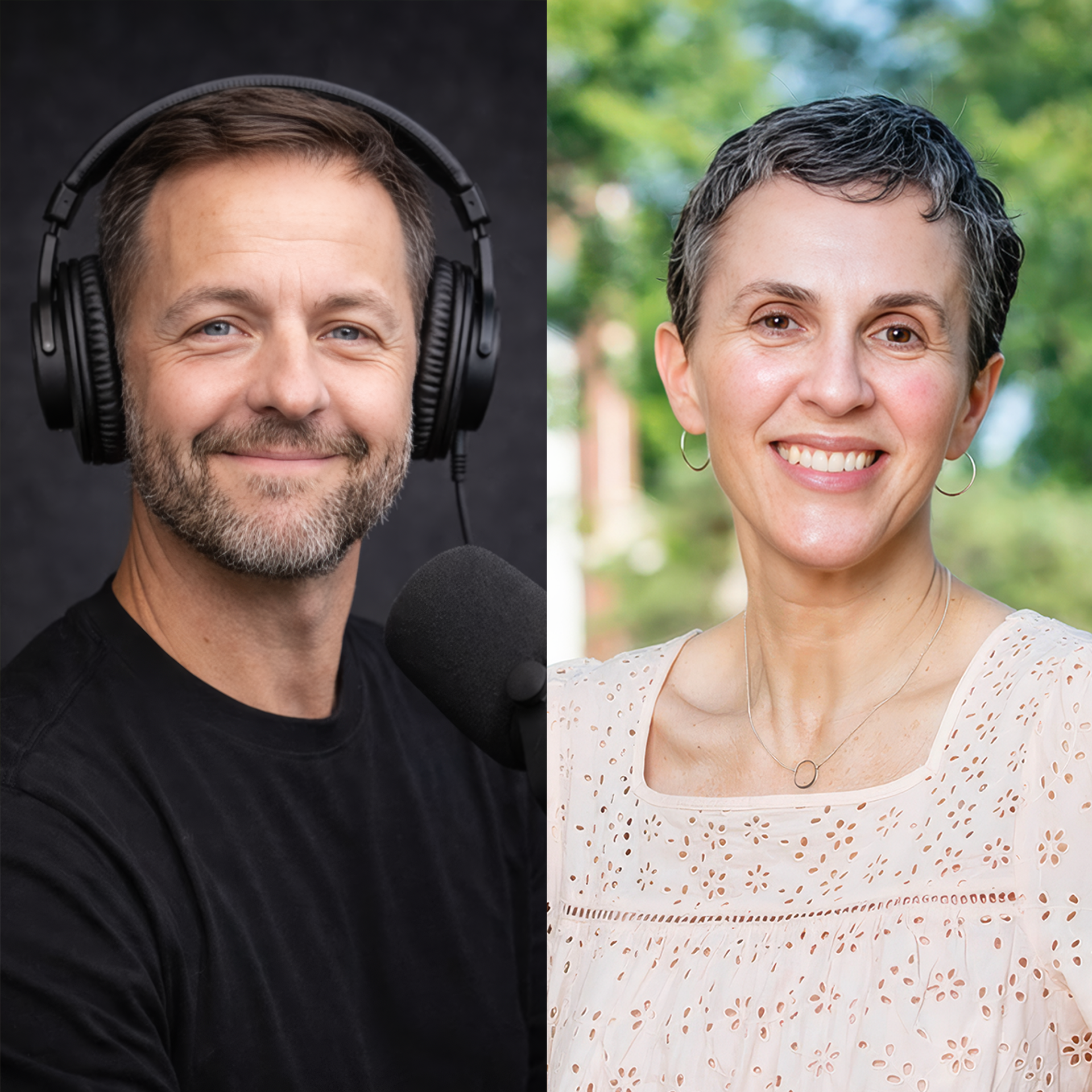 Eric Pratum and Ilana Redstone, host and guest on The Unfolding Thought Podcast.
